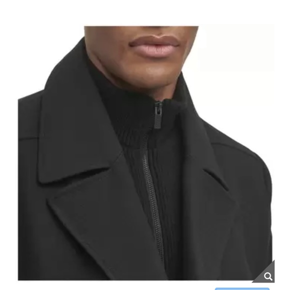 Kenneth Cole Reaction Black Wool Jacket/Peacoat size S - Picture 3 of 17